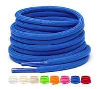 Puzeam 2 Pairs Work Boot Laces Round Heavy Duty Shoe Laces for Hiking Shoes | 4mm Strong Shoelaces for Trainers and Athletic Shoes, tightly woven to stay tied, 6 sizes and 16 colours