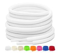 Puzeam 2 Pairs Work Boot Laces Round Heavy Duty Shoe Laces for Hiking Shoes | 4mm Strong Shoelaces for Trainers and Athletic Shoes, tightly woven to stay tied, 6 sizes and 16 colours