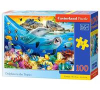 Puzzle 100 elementów. Delfiny w tropikach - Castorland