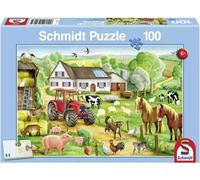 Puzzle 100 elementów. Wesołe gospodarstwo - Schmidt