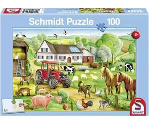 Puzzle 100 elementów. Wesołe gospodarstwo - Schmidt