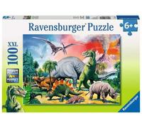 Puzzle 100 elementów XXL. Pośród dinozaurów - Ravensburger