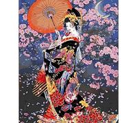 Puzzle 100 Piece For Adult Japanese Geisha Under The Cherry Tree Adult Puzzle 45,5x35,5CM