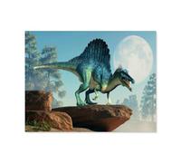 puzzle 1000，A Spinosaurus on a cliff in moonlight，Jigsaw puzzle for for adults teens and challenge educational-Paper（38x26cm）-E72