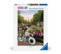 Ravensburger 12000780 - Bicycle and Flowers in Amsterdam - 1000 pieces jigsaw puzzle - Puzzle for adults and kids age 14 years up, jigsaw puzzle Amsterdam