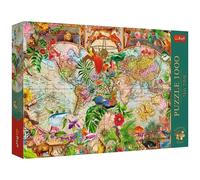 Trefl Puzzle Tea Time: Antique World Map – 1000 Pieces – Premium Plus – Multicolor