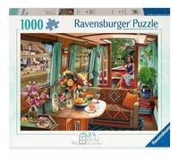 Ravensburger View From My Window No.1 Canal Boat 1000 Piece Jigsaw Puzzle - Steve Read Artwork, Countryside & Narrowboat Scene - Premium Puzzle for Adults