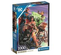 Clementoni Jigsaw Puzzle Dc Comics 1000 Pieces - Puzzle For Adults 14-99 Years, Poster Included, Gift For Men/Women, Super Hero, Made In Italy, 39852