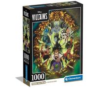 Clementoni Jigsaw Puzzle Disney Villains 1000 Pieces - Puzzle For Adults 14-99 Years, Poster Included, Gift For Men/Women, Disney, Made In Italy, 39812