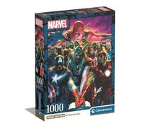 Clementoni - Marvel The Avengers Avengers-1000 Pieces, Poster Included, Superhero Puzzle, Fun for Adults, Made in Italy, 39915, Multicoloured