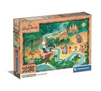 Clementoni Jigsaw Puzzle Story Maps - The Jungle Book 1000 Pieces - Poster Included, Puzzle For Adults 14-99 Years, Gift For Men/Women, Map, Made In Italy, 39813