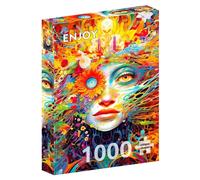 ENJOY Puzzle Abstract Woman Fantasy Portrait Splashes Illustration - 1000 Pieces Jigsaw Puzzle for Adults - Matte Finish, Soft Touch, Easy to Assemble, Tight Fit, Vivid Colors, Missing Pieces Service