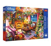 Trefl Premium Plus Quality, Disney Christmas Cottage-1000-Piece, Character Puzzles Series, for Adults and Children 14+ Years, Multicoloured, 10916
