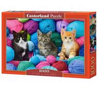 Puzzle 1000 elementów. Koty w kłębkach wełny - Castorland