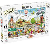 Puzzle 1000 Elementów Kraków Atrakcje Turystyczne Rynek Gāówny Rysunki Andrzej Mleczko Duza Puzzle do Ukùadania Puzzle dla Dzieci i Dorosαych Zabawa dla Ca↔ej Rodziny Puzzle NA - cianę MDR