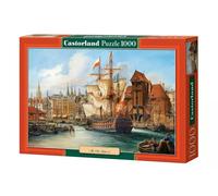 Puzzle 1000 elementów. Statek w porcie, Gdańsk - Castorland