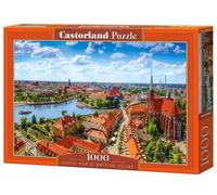Puzzle 1000 elementów. Widok z lotu ptaka na Wrocław. Polska - Castorland