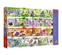 Trefl Four Seasons 1000 Jigsaw Puzzle, Premium Plus, Tea Time 27"x19" A Series of Painted Nostalgic Pictures, Perfect Matching of Elements, for Adults and Children from 12 Years Old