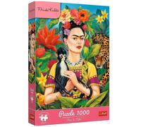 Trefl Jungle Portrait 1000 Jigsaw Puzzle, Premium Plus, Frida Kahlo 27"x19" A series of paintings inspired by Frida Kahlo’s art, Perfect Matching of Elements, for Adults and Children from 12 years old