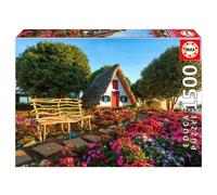 Educa - Puzzle of 1500 pieces for adults | Santana, Madeira. Measurements: 85 x 60 cm. Includes the puzzle glue FixPuzzle. For 14 years (19938)