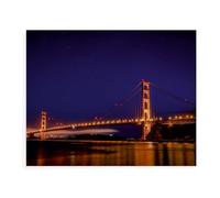 puzzle 1000，Golden Gate Bridge with Starry Sky，Jigsaw puzzle for for adults teens and challenge educational-wooden（75x50cm）-AX52