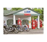 puzzle 1000，Motorcycles on Route 66, USA，Jigsaw puzzle for for adults teens and challenge educational-Wooden（75x50cm）-AC21