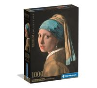 Clementoni - 39967 1000 Piece Art Jigsaw Puzzle for Adults and Teenagers, Museum Collection, Girl Theme with Pearl Earring, with Poster Included, Compact Box, Gift Idea Made in Italy, 50 x 70 cm