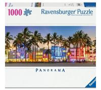 Ravensburger Puzzle 12001710 - Nachtlichter am Ocean Drive - Panorama-Puzzle Miami Beach mit 1000 Teilen, für Florida-Fans ab 14 Jahren