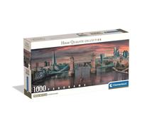 Clementoni - 39896 Jigsaw Puzzle 1000 Pieces for Adults and Teenagers, Collection, Theme On The Banks of the Thames, with Poster Included, Compact Box, Gift Idea for Men and Women, Made in Italy, 98 x
