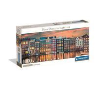 Clementoni - 39897 Jigsaw Puzzle 1000 Pieces for Adults and Teenagers, Collection, Bright Amsterdam Theme, with Poster Included, Compact Box, Gift Idea for Men and Women, Made in Italy, 98 x 33 cm
