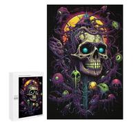 Puzzle 1000 PCS Gothic Skull Art Print Puzzles Für Erwachsene Puzzle Geburtstagsgeschenk Schwierig Und Herausfordernd Anspruchsvolles Spiel Geschenke 1000 PCS