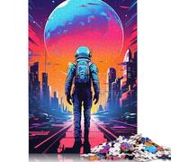 Puzzle 1000 Pcs Jigsaw Puzzles for And Adult Dream Astronauts Jigsaw Puzzle Intellectual Decompressing Fun Game 1000pcs (75x50cm)