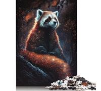 Puzzle 1000 Pcs Jigsaw Puzzles for And Adult Galaxy Red Raccoon Jigsaw Puzzle Intellectual Decompressing Fun Game 1000pcs (75x50cm)