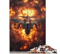 Puzzle 1000 Pcs Jigsaw Puzzles for And Adult Jet Fighter in Explosion Jigsaw Puzzle Intellectual Decompressing Fun Game 1000pcs (75x50cm)