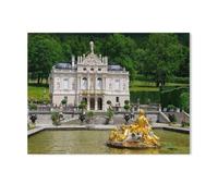 puzzle 1000，Picturesque Linderhof Palace, Bavaria，Jigsaw puzzle for for adults teens and challenge educational-wooden（75x50cm）-I32