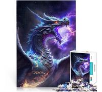 Puzzle 1000 Piece Adult Dragon Ruler of the Galaxy Made of cardboard for age 14+ Challenging To Complete But Fun And Humorous Great Gift。size：38x52cm/14.96x20.47inch