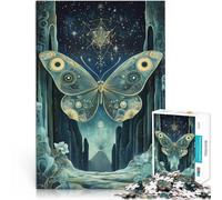 Puzzle 1000 Piece Adult “Fantasy butterfly totem” Made of cardboard，for and 14 years and over Interesting stress reduction gifts for friends and family。size：26x38cm/10.24x14.96inch