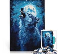 Puzzle 1000 Piece Adult ghost wolf animal Made of wood for age 14+ Challenge Toy Unique Home Decorations and Gifts。size:50x75cm/19.68x29.52inch
