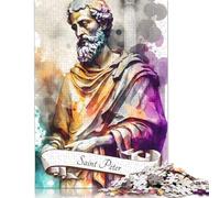 Puzzle 1000 Piece Adult Jigsaw Puzzle 'Saint Peter The Apostle Jigsaw Puzzles for Teenagers Wooden Puzzles Home Decoration Puzzle Toys 1000pcs (75x50cm)