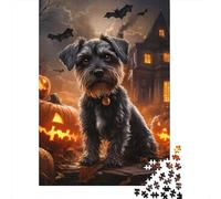 Puzzle 1000 Piece Adult Jigsaw Puzzle Schnauzer Jigsaw Puzzles for Teenagers Wooden Puzzles Home Decoration Puzzle Toys 1000pcs (75x50cm)