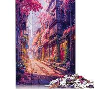 Puzzle 1000 Piece Adult Jigsaw Puzzle Spring Street Jigsaw Puzzles for Teenagers Wooden Puzzles Home Decoration Puzzle Toys 1000pcs (75x50cm)