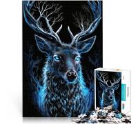 Puzzle 1000 Piece Adult “Magic frost deer” Made of cardboard,for ages 14 and over Antistress Vacation at home Killing time Great gifts and toys。size:26x38cm/10.24x14.96inch
