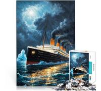 Puzzle 1000 Piece Adult The Titanic Made of cardboard for age 14+ wall decoration Christmas Birthday Gift。size：38x52cm/14.96x20.47inch