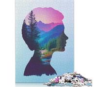 Puzzle 1000 Piece Silhouette Landscape Jigsaw Puzzle for Adults And Paper Jigsaw Puzzle Suitable for 18 Years And Up Fun Puzzles Games 38x26cm/1000pcs