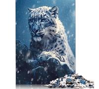 Puzzle 1000 Piece White Tiger Snow Nature Jigsaw Puzzle for Adults And Wooden Jigsaw Puzzle Suitable for 18 Years And Up Fun Puzzles Games 1000pcs (75x50cm)