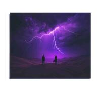 Puzzle 1000 Pieces A Flash of Purple Lightning Across The Desert at Sunset Suitable for Those Who Like Challenging Family Leisure and Entertainment Toys