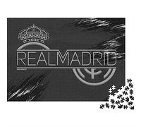 Puzzle 1000 Pieces Adults And Adolescent Real Madrid Logo Puzzle,Game Puzzles for Adults,Football Puzzle,Birthday Present,Gifts for Women Premium Wooden 1000pcs (75x50cm)