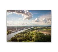 Puzzle 1000 Pieces Aerial View of Worms with The Rhine,Nibelungen Bridge,and Cathedral in Sunshine Holiday Fun and Modern Summer Home Decor
