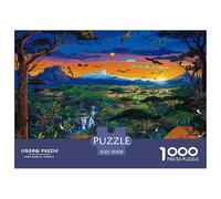 Puzzle 1000 Pieces African Animals Challenge Games Primitive Tribes 100% Recycled Cardboard for Impossible Puzzles for Adults Jigsaw 70x50cm/1000pcs