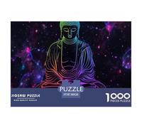 Puzzle 1000 Pieces Artistic Buddha Statues Brainteasing The Buddha Randomly Shaped Pieces for Impossible Puzzles for Adults Jigsaw 38x26cm/1000pcs